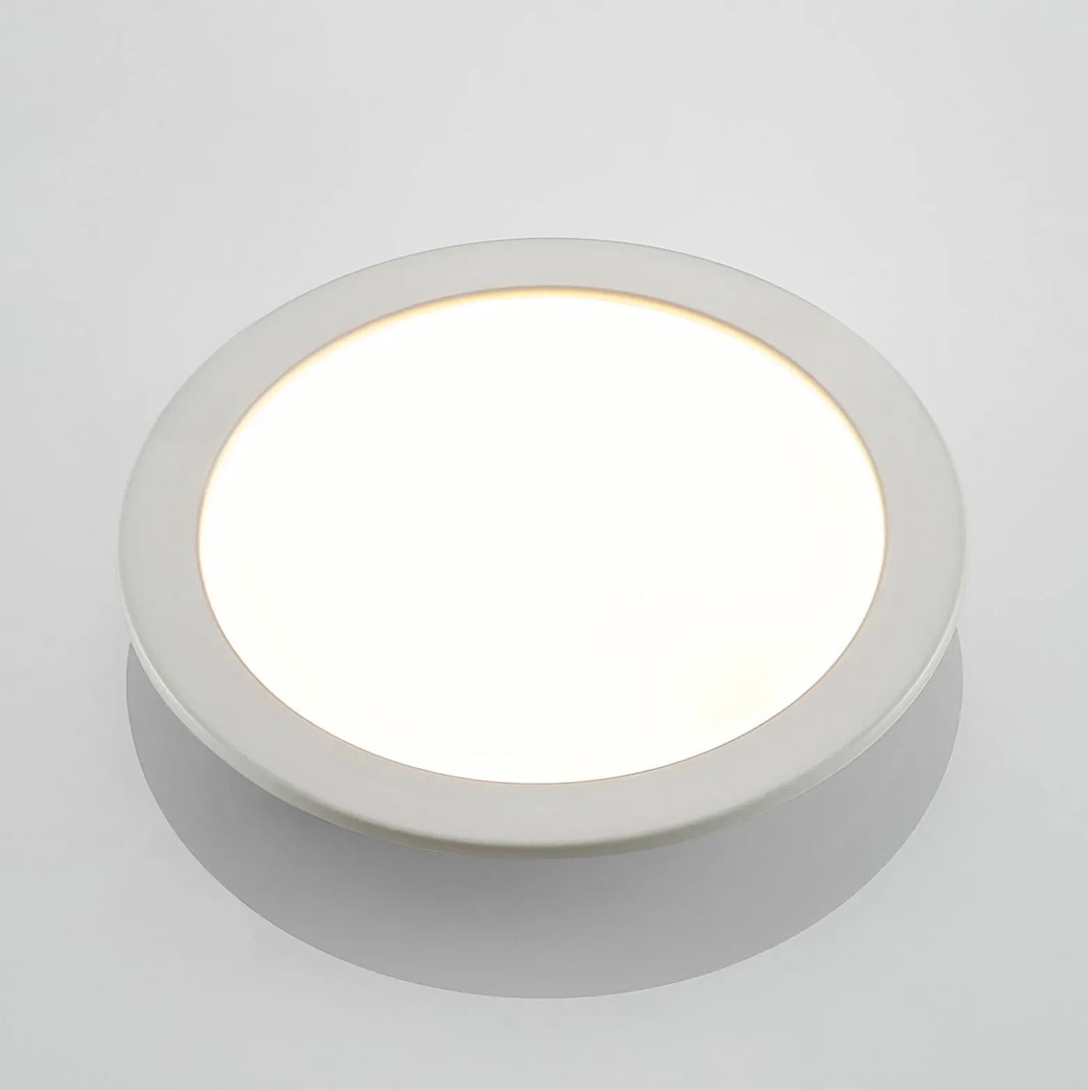 Prios lámpara empotrable LED Cadance, blanco, 24 cm, CCT, IP44