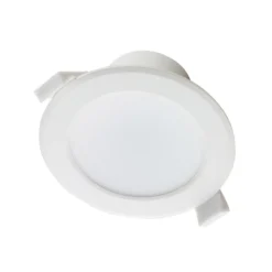 Prios lámpara empotrable LED Rida, juego de 3, blanco, 19cm, CCT, IP44