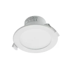Prios lámpara empotrable LED Rida, juego de 10, blanco, 12 cm, CCT, IP44