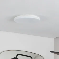 Prios lámpara LED de techo Artin, Ø 33 cm, blanco, CCT, IP65