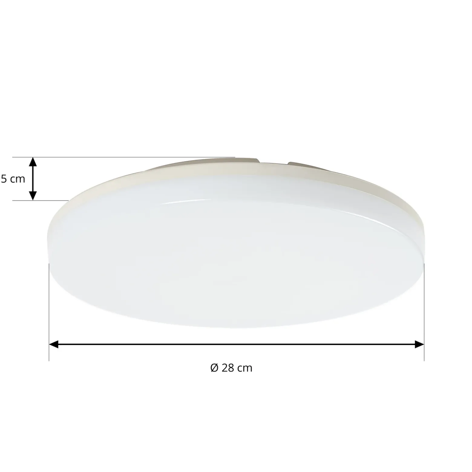 Prios lámpara LED de techo Artin, Ø 28 cm, blanco, CCT, IP65