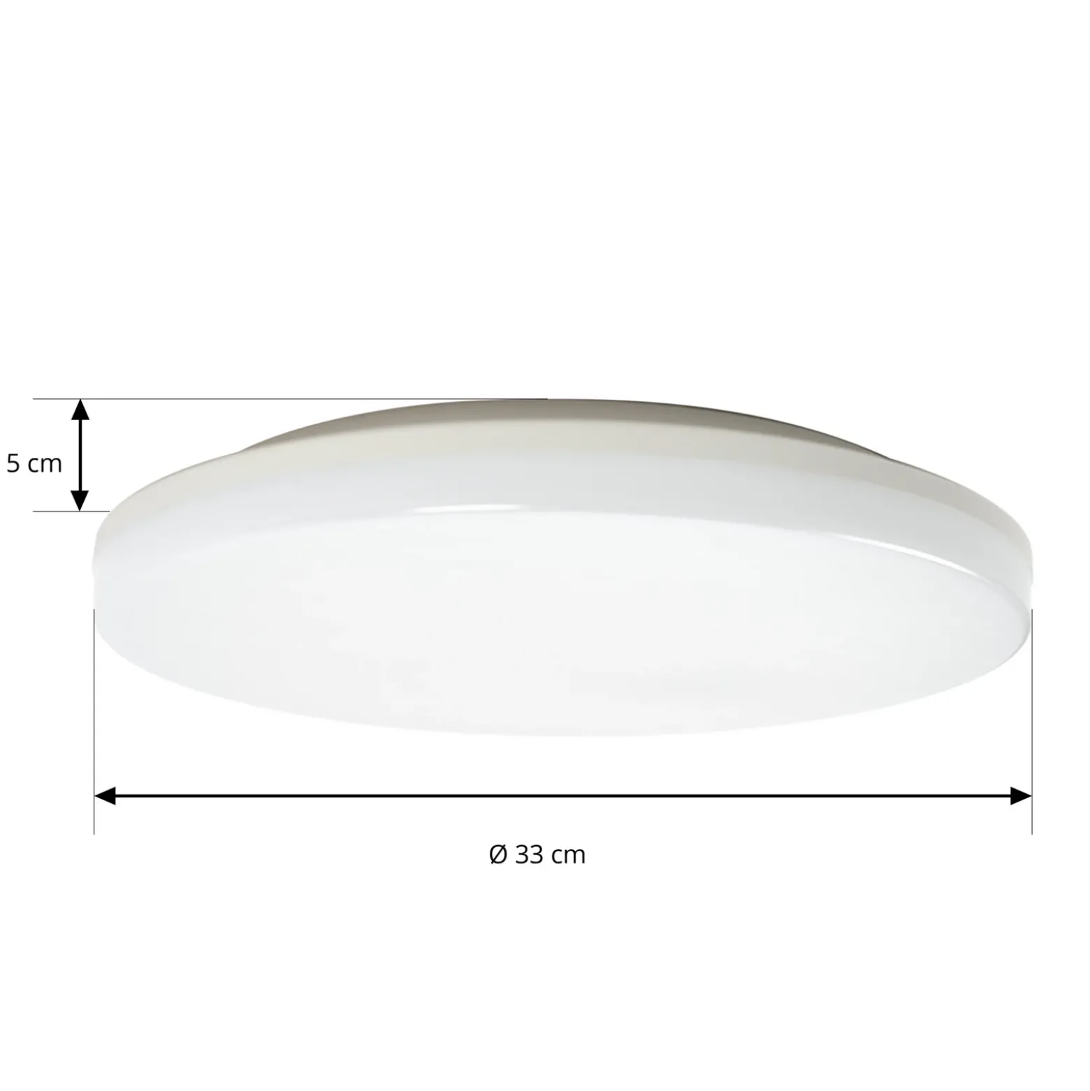 Prios lámpara LED de techo Artin, Ø 33 cm, blanco, CCT, IP65