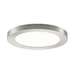 Prios lámpara LED de techo Aureka, Ø 23 cm, plata, metal