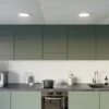 Prios lámpara LED de techo Aureka, detector de movimiento, Ø 23 cm, blanco