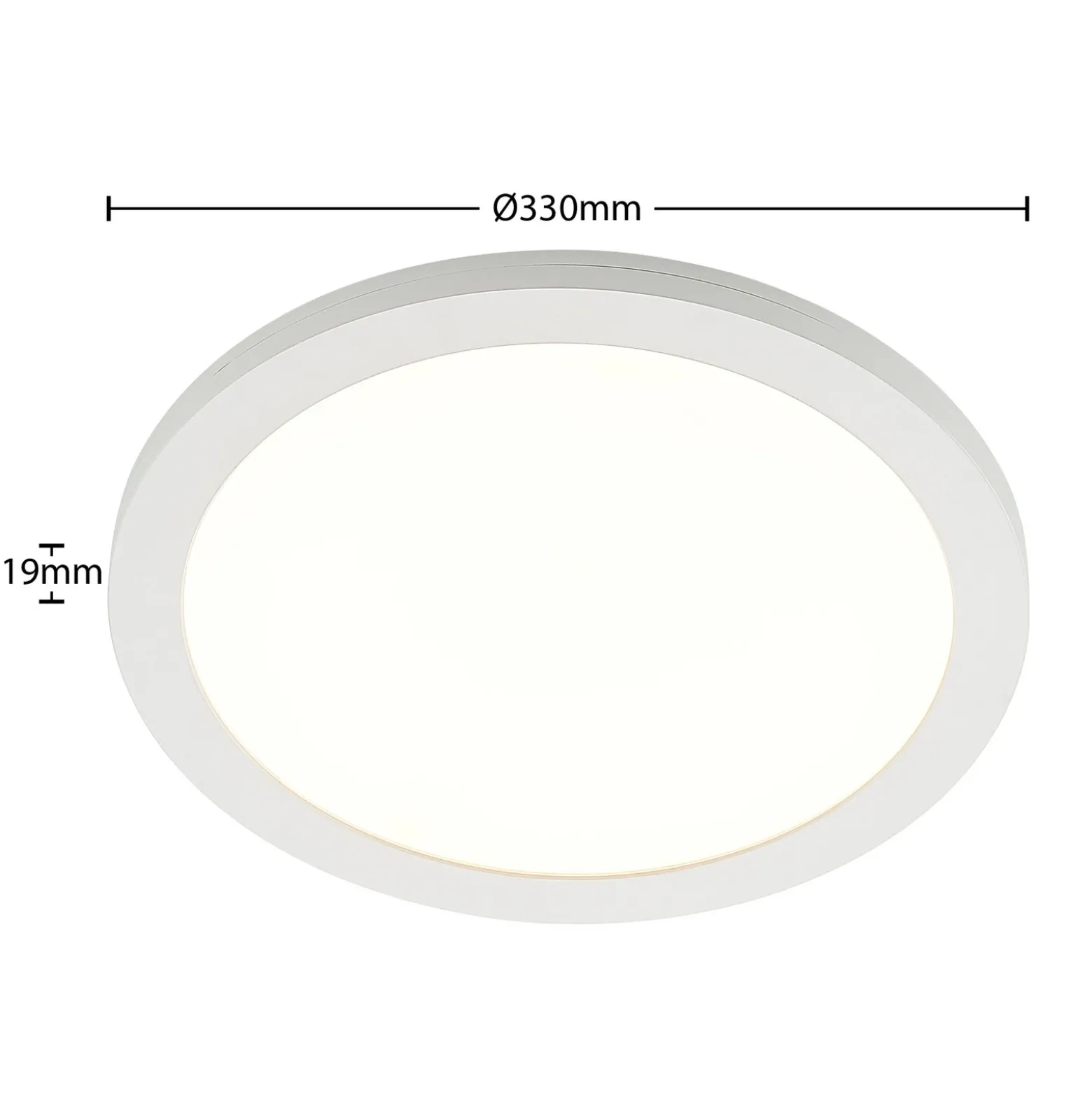 Prios lámpara LED de techo Aureka, detector de movimiento, Ø 33 cm, blanco