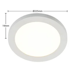 Prios lámpara LED de techo Aureka, set de 2, sensor, Ø 23 cm, blanco