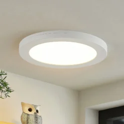Prios lámpara LED de techo Aureka, set de 2, sensor, Ø 23 cm, blanco