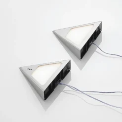 Prios Odia lámpara LED bajo mueble, acero inoxidable, 2 luces.
