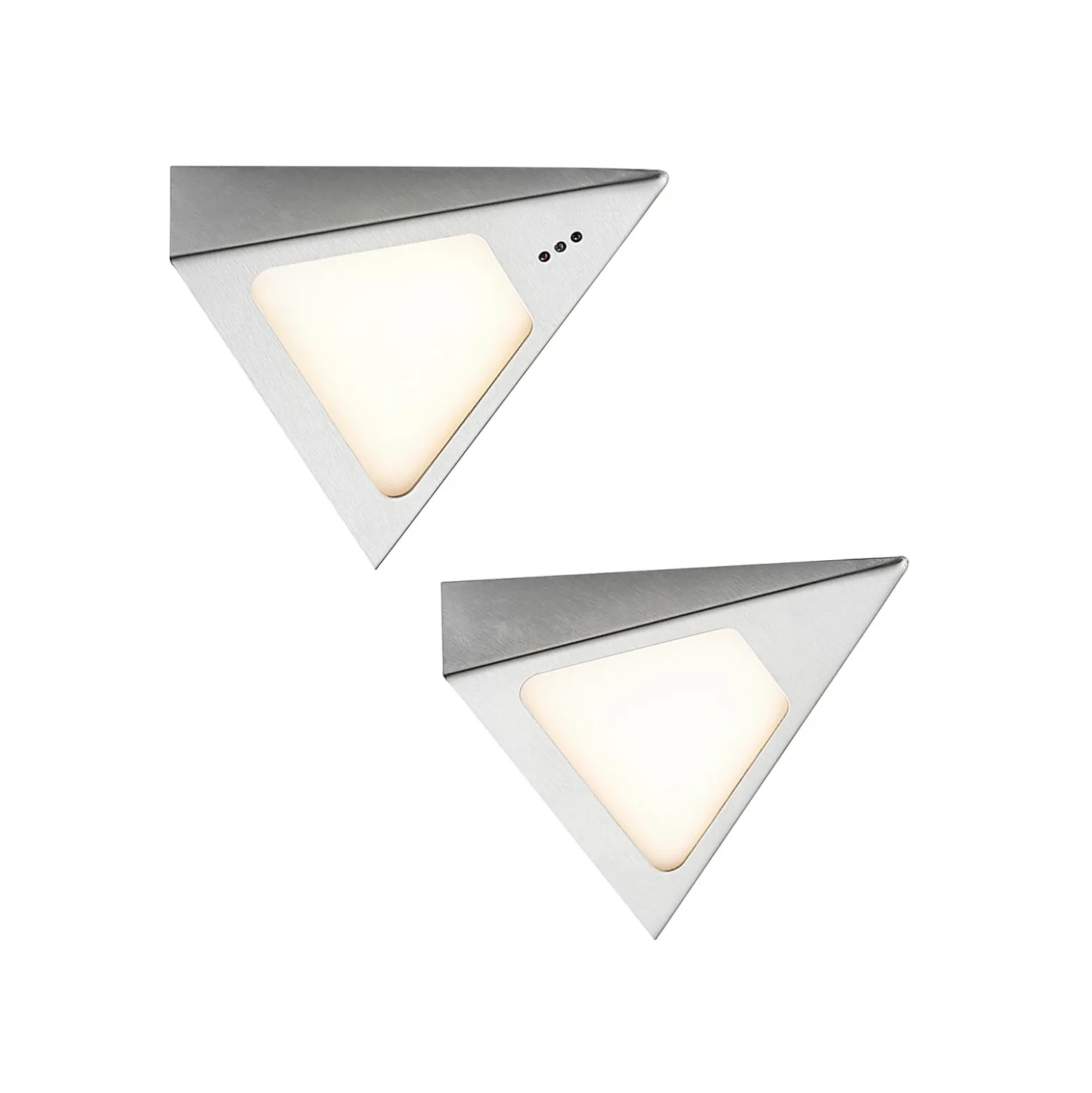 Prios Odia lámpara LED bajo mueble, acero inoxidable, 2 luces.
