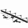 Prios Odia Lámpara LED bajo mueble, negro, set de 5