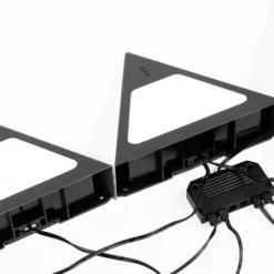 Prios Odia Lámpara LED bajo mueble, negro, set de 5