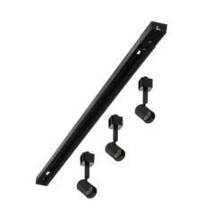 Prios Okko Sistema de riel monofásico 1 luz negro 3 luces