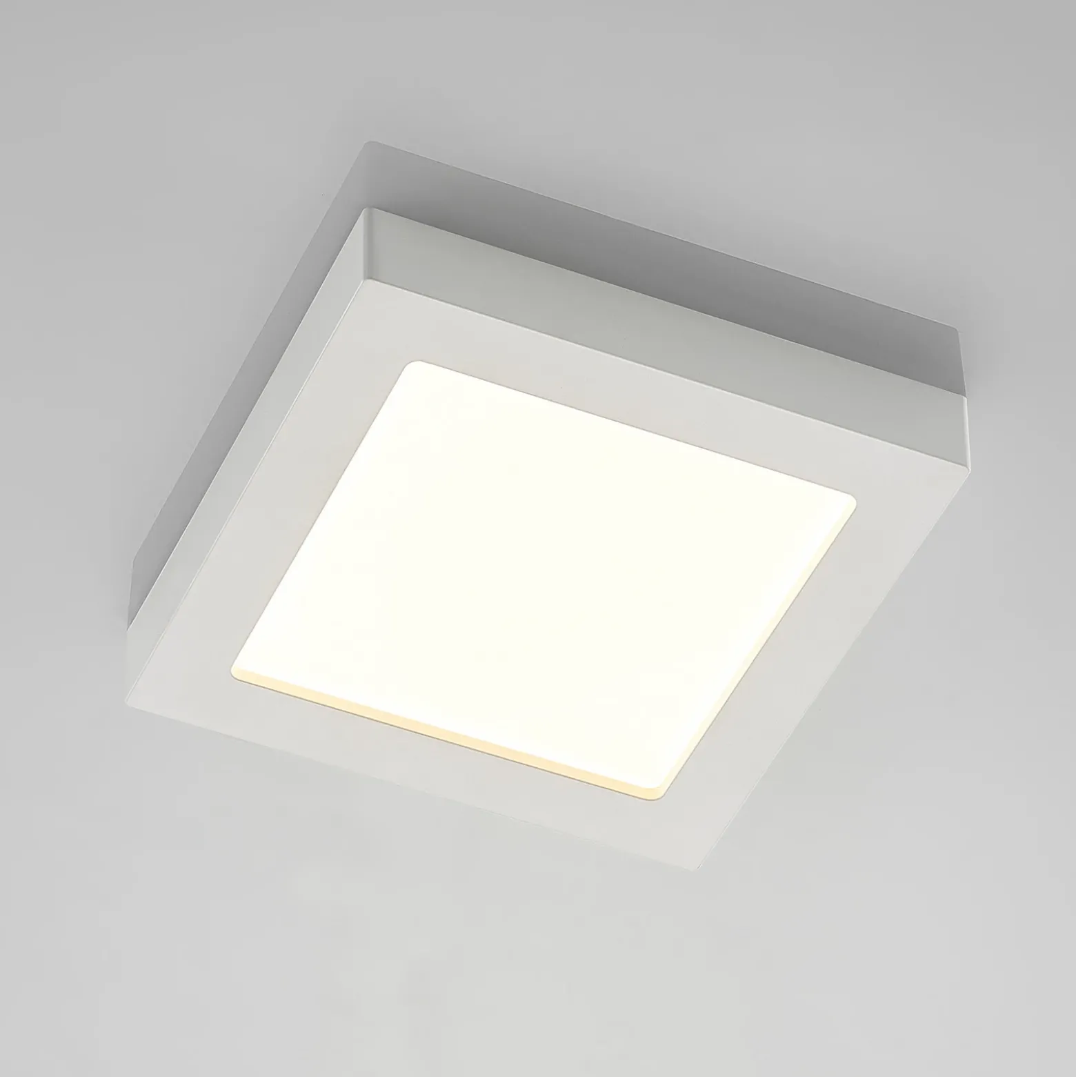 Prios Plafón LED Alette, blanco, 22,7 cm 24W, atenuable