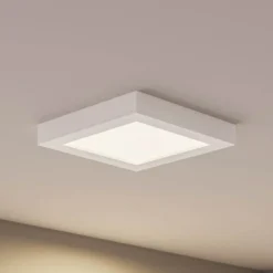 Prios Plafón LED Alette, blanco, 22,7 cm 24W, atenuable