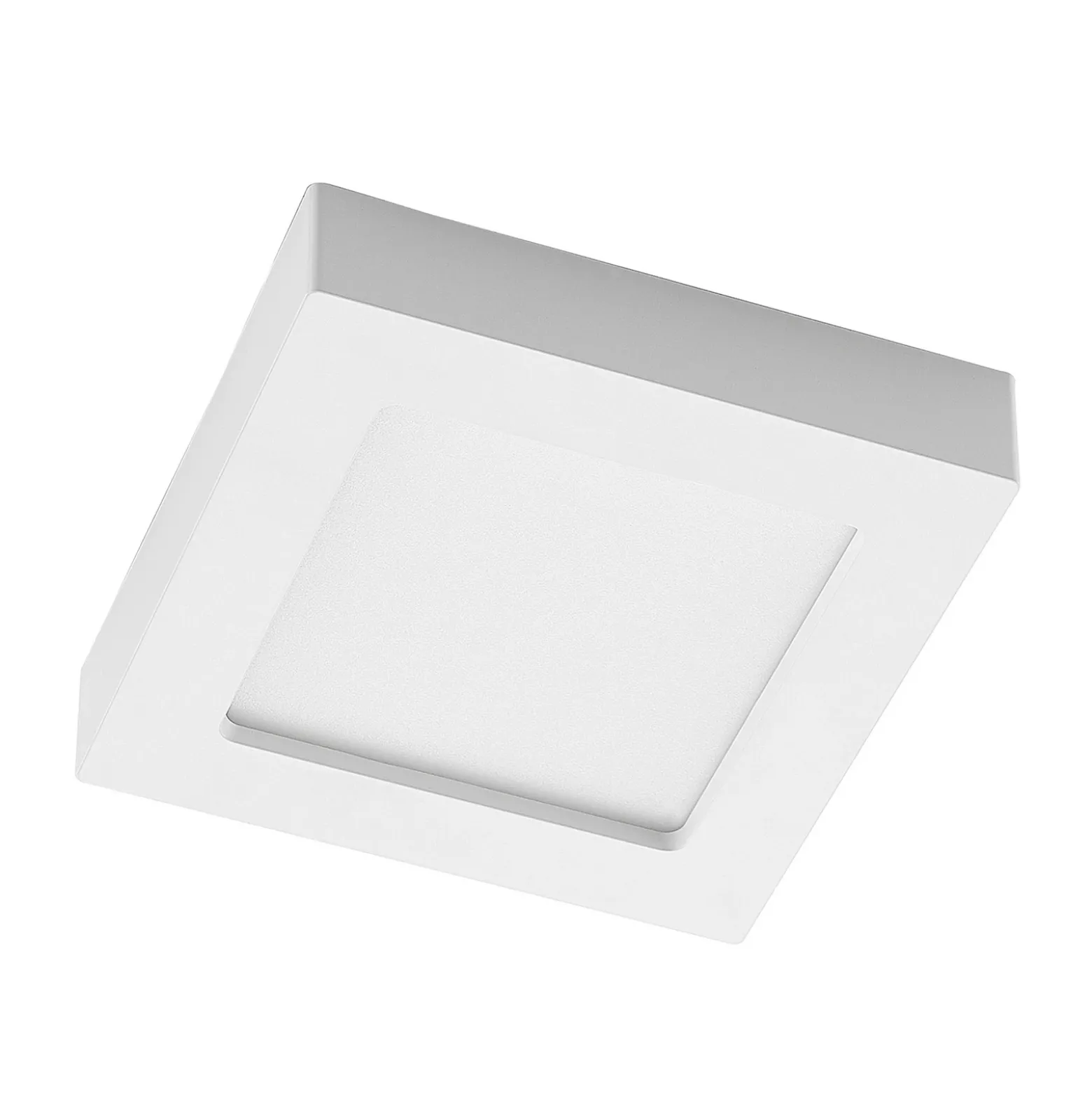 Prios Plafón LED Alette, blanco, 17,2 cm, atenuable