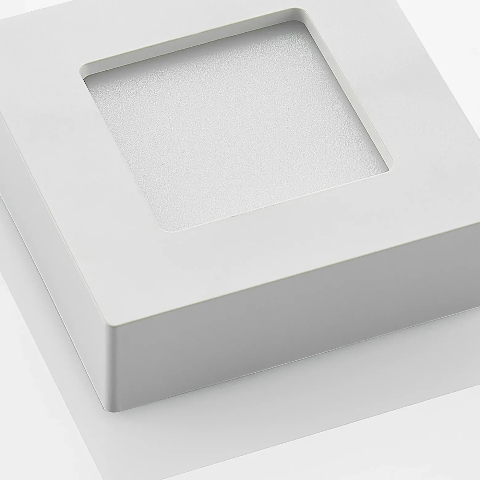 Prios Plafón LED Alette, blanco, 12,2 cm, atenuable