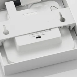 Prios Plafón LED Alette, blanco, 17,2 cm, atenuable