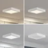 Prios Plafón LED Alette, blanco, 22,7 cm, 18 W, atenuable