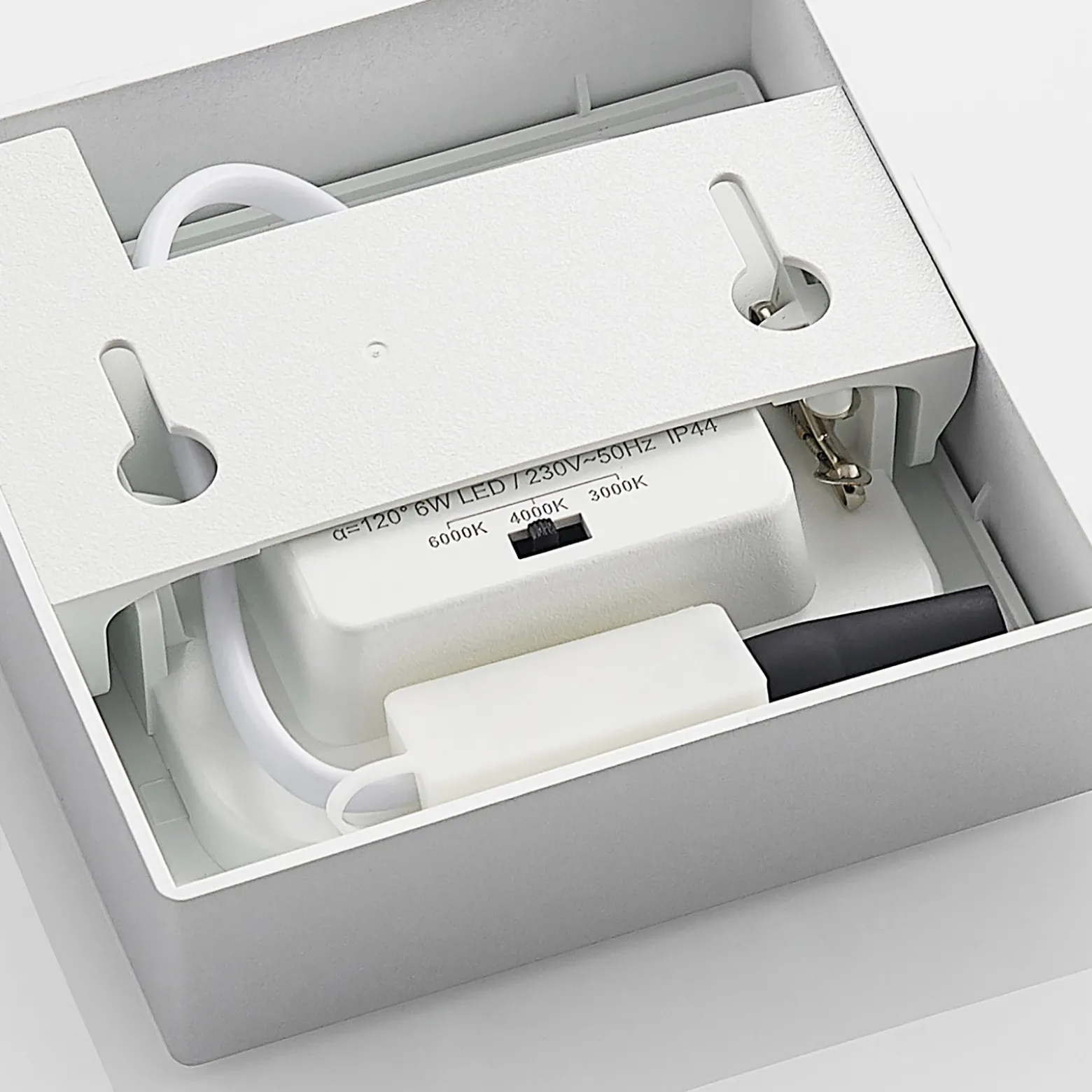 Prios Plafón LED Alette, plata, 12,2 cm, atenuable