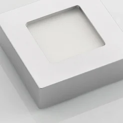 Prios Plafón LED Alette, plata, 12,2 cm, atenuable