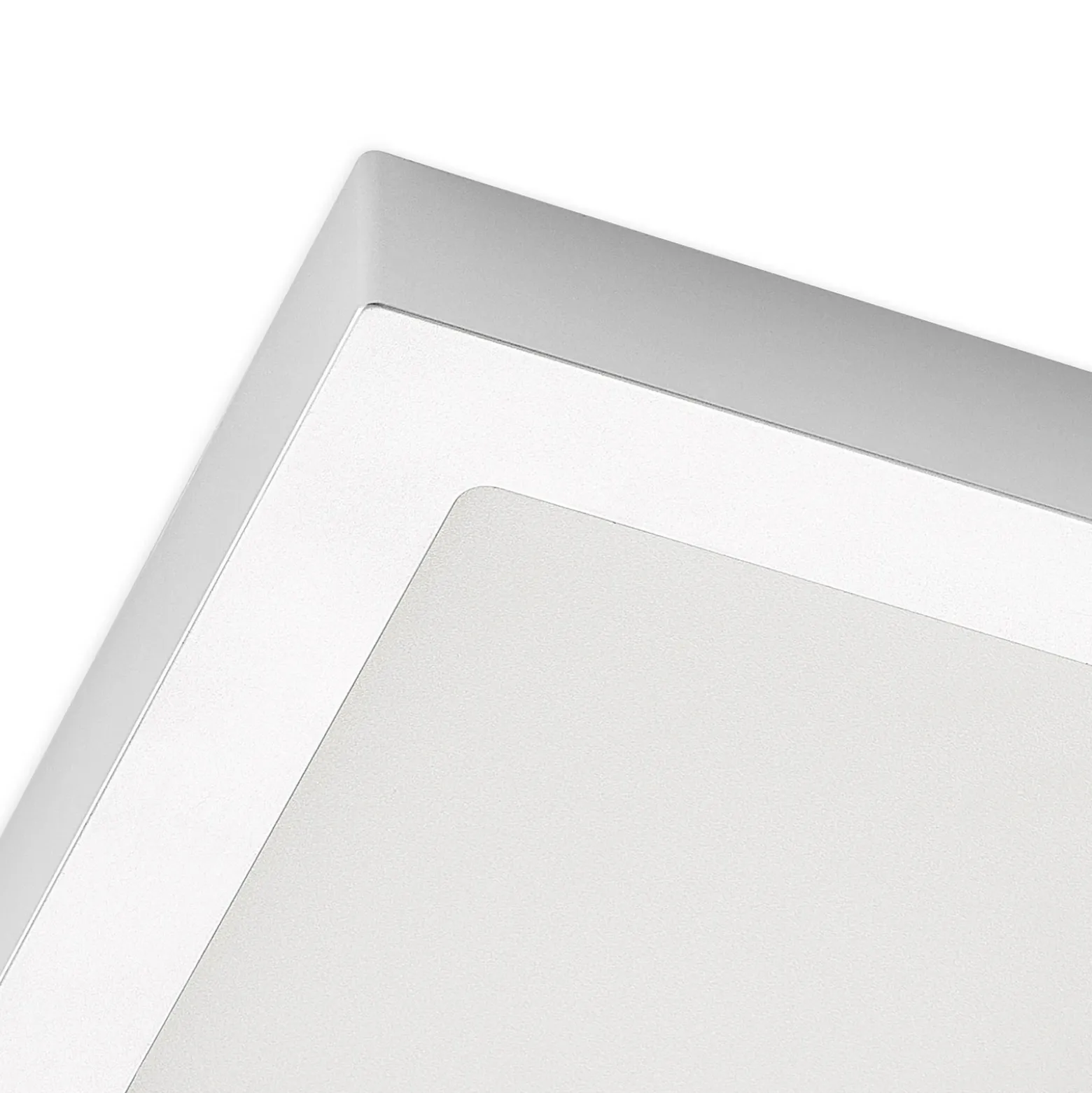 Prios Plafón LED Alette, plata, 22,7cm, 24W, atenuable