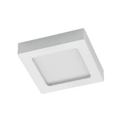 Prios Plafón LED Alette, plata, 17,2 cm, atenuable