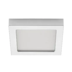 Prios Plafón LED Alette, plateado, 22,7 cm, 18 W, atenuable
