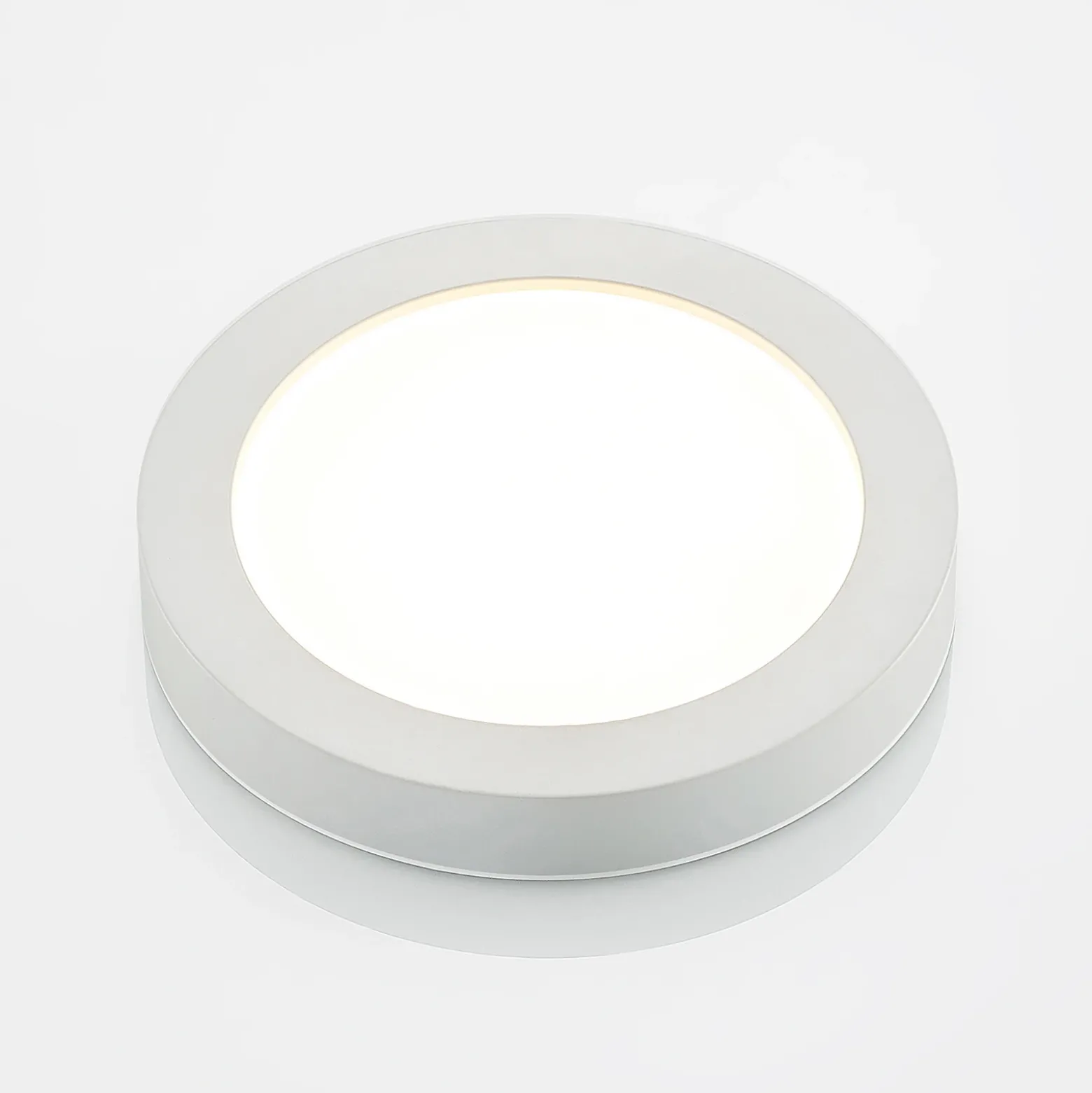 Prios Plafón LED Edwina, blanco, 25 cm, lote de 2