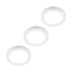 Prios Plafón LED Edwina, blanco, 25 cm, set de 3
