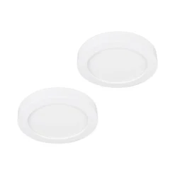 Prios Plafón LED Edwina, blanco, 18 cm, lote de 2