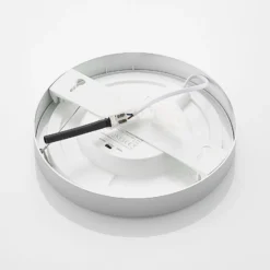 Prios Plafón LED Edwina, plata, 25 cm, CCT, IP44