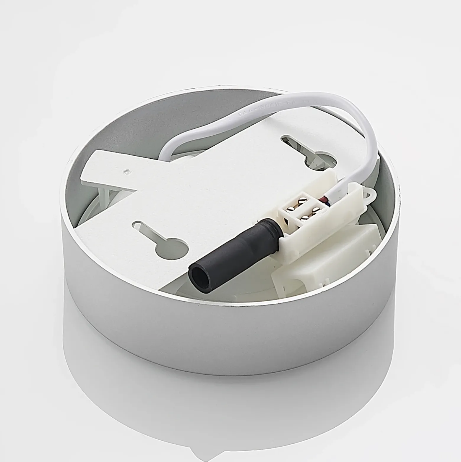 Prios Plafón LED Edwina, plata, 12 cm, CCT, IP44