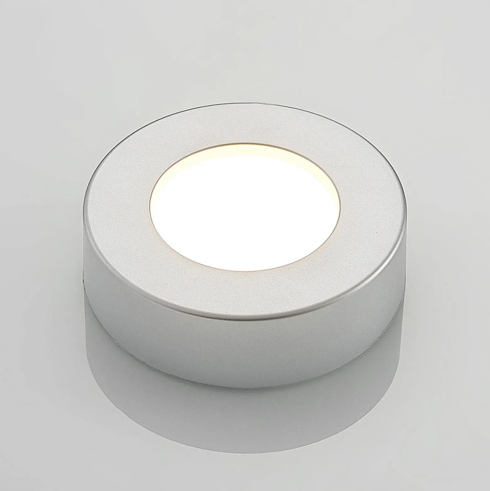 Prios Plafón LED Edwina, plata, 12 cm, lote de 2