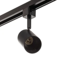 Prios Sistema de riel monofásico Jorell, negro, 5 luces, GU10