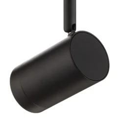 Prios Sistema de riel monofásico Jorell, negro, 5 luces, GU10