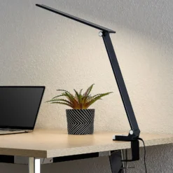 Prios Tamarin lámpara de mesa LED, atenuable negro