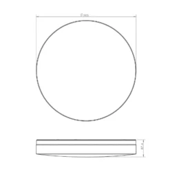 Prios Wynion LED lámpara de techo CCT interruptor DIP 50cm