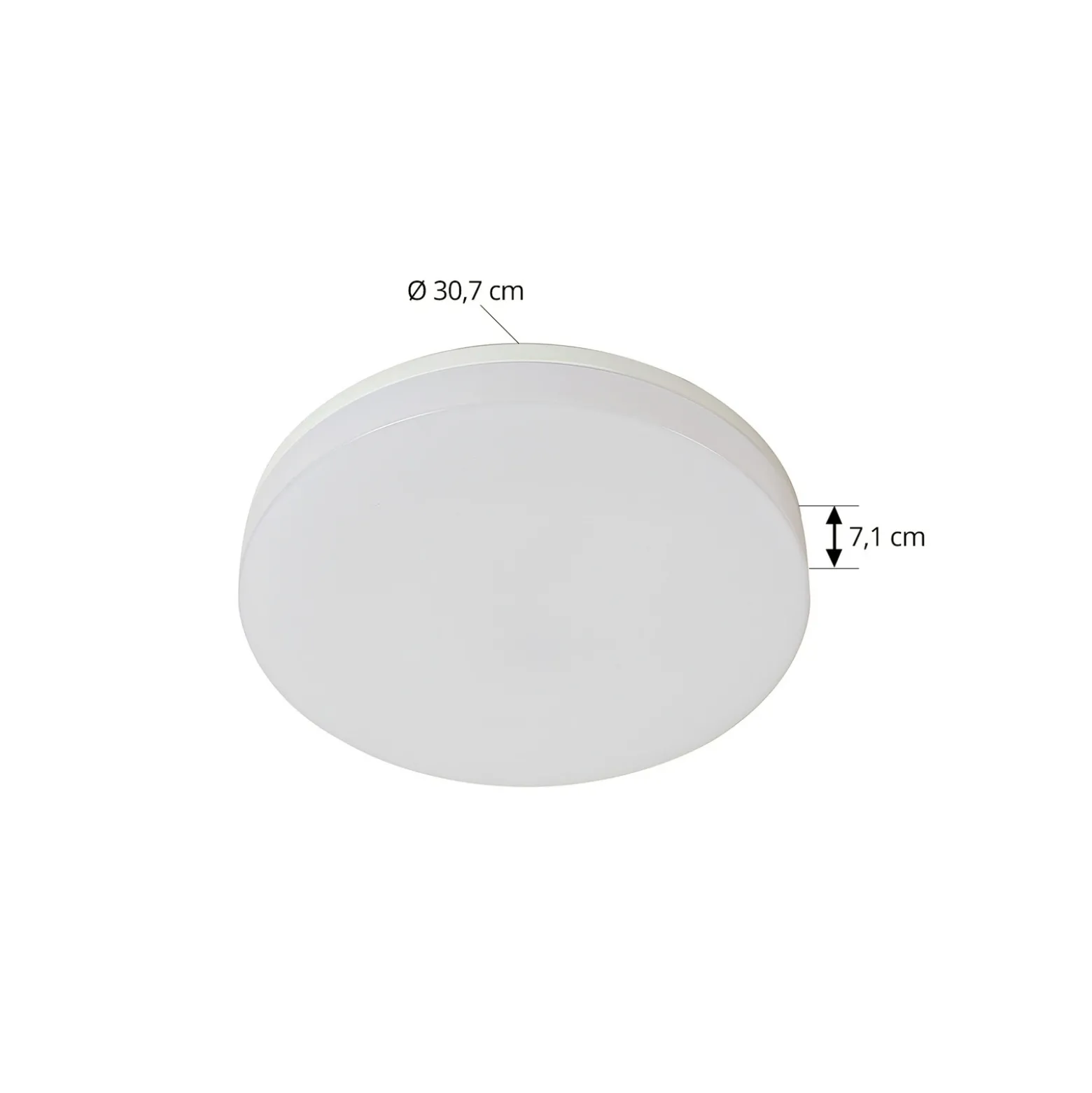 Prios Wynion Lámpara de techo LED CCT Interruptor DIP 30cm