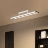 Prios Yuela lámpara LED de techo, DALI, 120 cm, plata