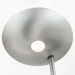 Proyector LED de pie Cobra con lámpara de lectura níquel