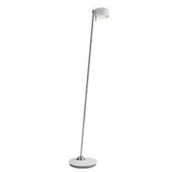 Puk! 120 Floor LED lentes claras/mate, blanco mate