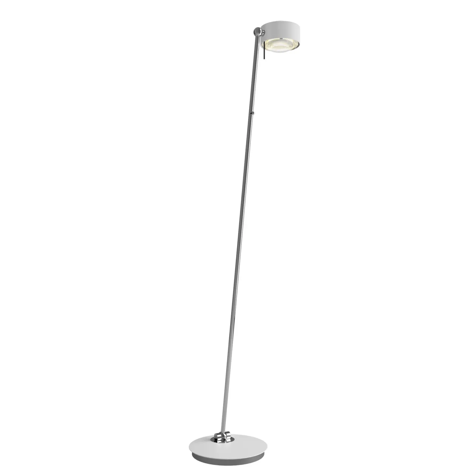 Puk! 120 Floor LED lentes claras/mate, blanco mate