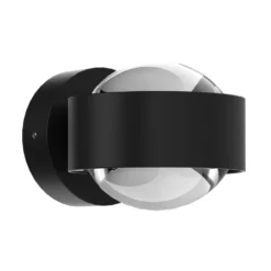 Puk Mini Wall, G9, lentes transparentes, negro mate