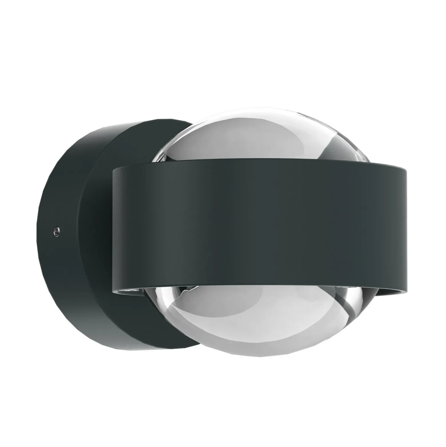 Puk Mini Wall, G9, lentes transparentes, antracita mate