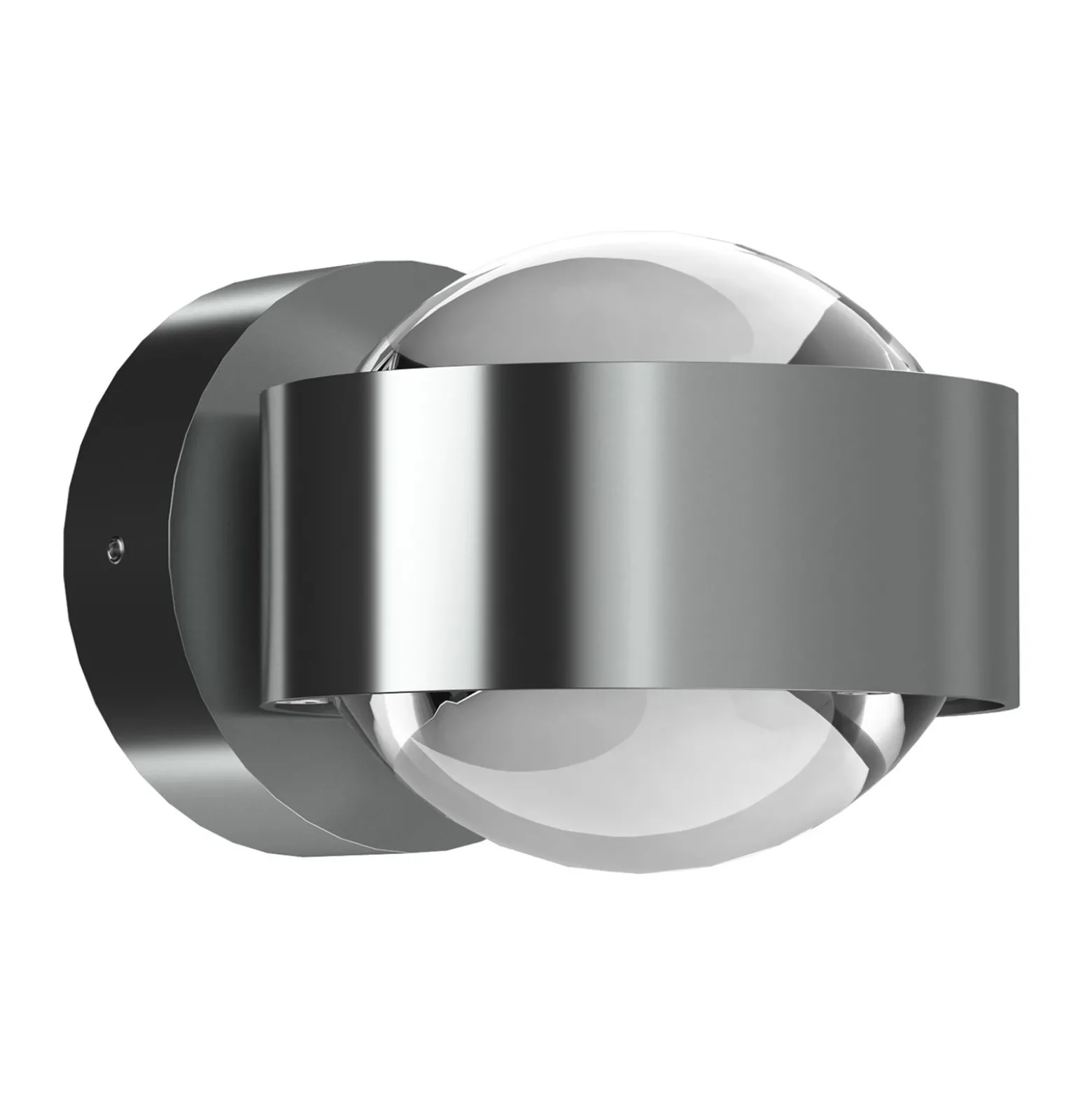 Puk Mini Wall LED 2x8W Lentes transparentes, cromo mate