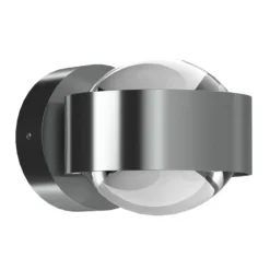 Puk Mini Wall LED 2x8W Lentes transparentes, cromo mate