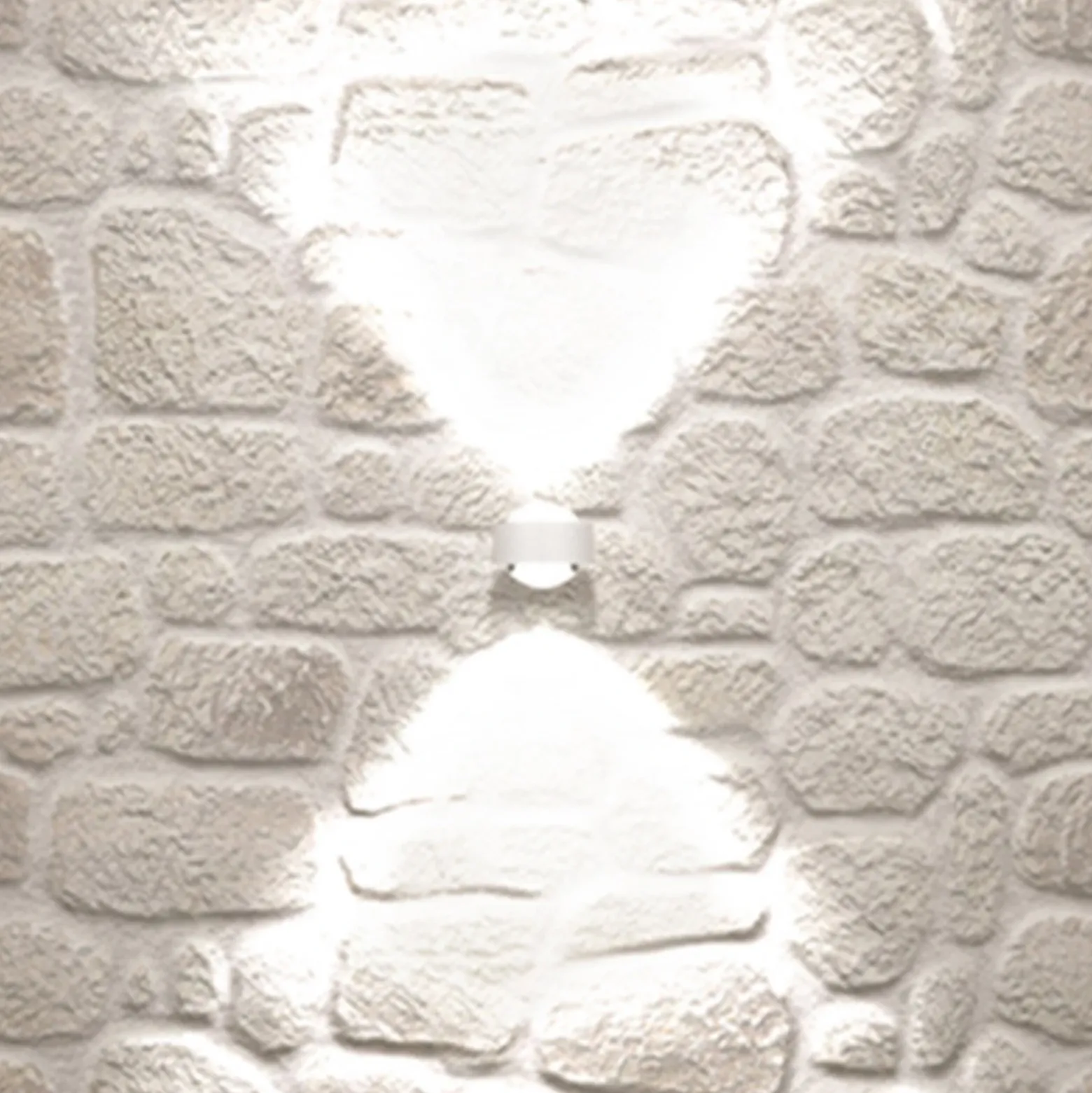 Puk Mini Wall LED 2x8W lentes transparente, blanco mate