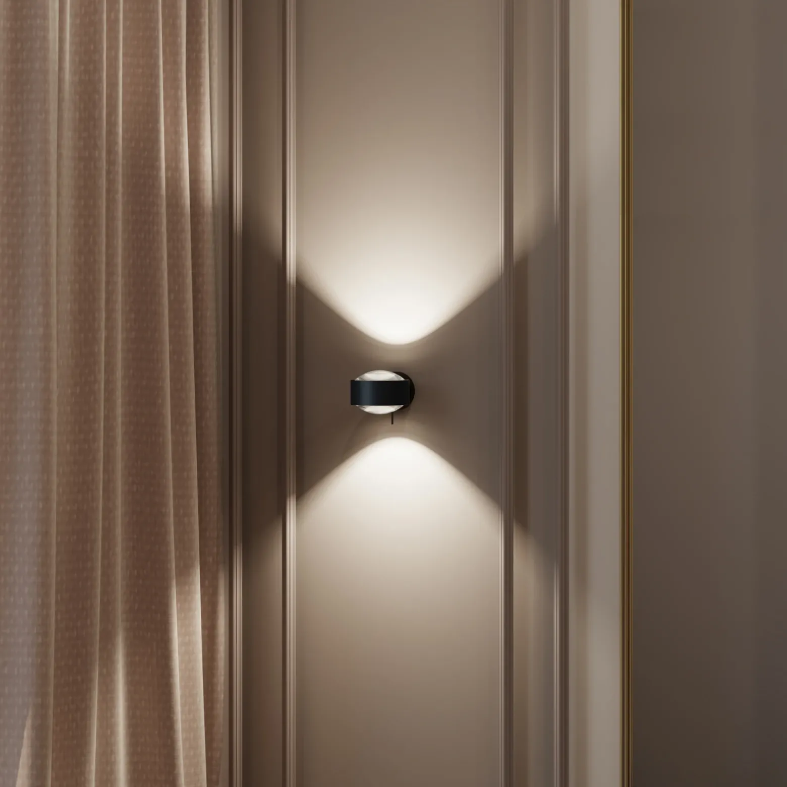Puk! 120 Wall foco LED lentes claras negro mate