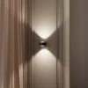 Puk! 120 Wall foco LED lentes claras negro mate
