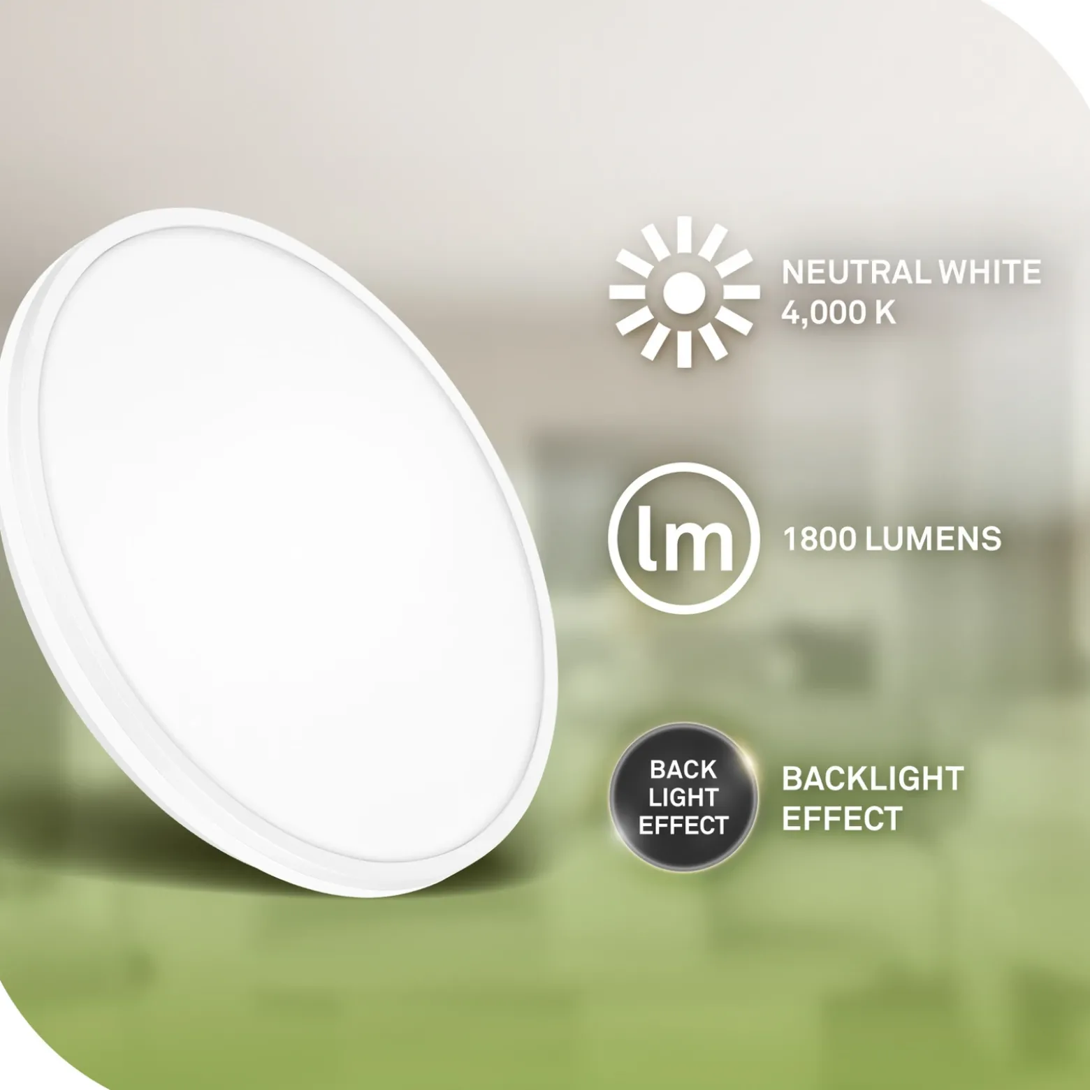 Pulap A Plafón LED, blanco, Ø 33 cm, plástico